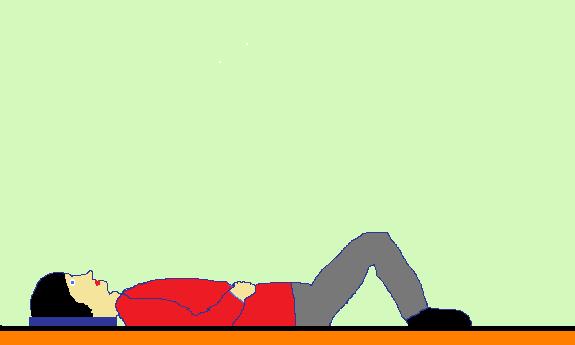 Semi Supine Postion, &copy; J Jessop 2011